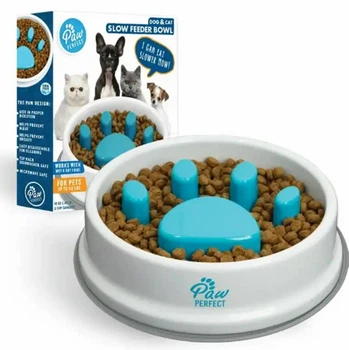 Кормушка для медленной подачи пищи Paw Perfect для кошек и собак, Миска Slow Feeder Bowl для домашних 52388/55