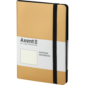 Книга записна Axent Partner Soft А5 96 аркушів, крапка, гнучка обкладинка, золота 8312-35-A 4251458783823