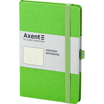 Книга записна Axent Partner А5 96 аркушів, крапка, тверда обкладинка, салатова 8306-09-A 4251458783083
