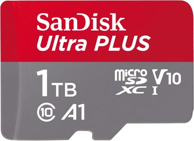 Карта памяти SanDisk Ultra PLUS microSDXC 1TB V10 UHS-I + SD Adapter (619659200756)