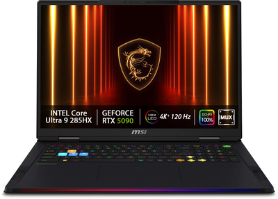 Ноутбук MSI Raider 18 HX AI Intel Core Ultra 9 285HX 64Gb/1Tb RTX5090 Win11P A2XWJG-458CZ