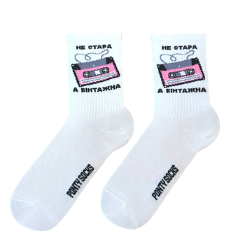 Шкарпетки Ponty Shop Вінтажна розміри 36-40 Білі
