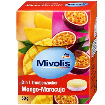 Декстроза Mivolis Traubenzucker 2in1 зі смаком Манго-Маракуя, 50 г