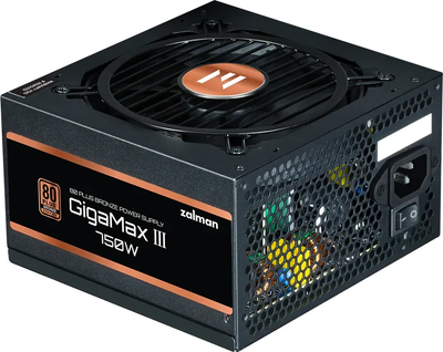 Блок живлення 750Вт Zalman Gigamax 3 (ATX 3.0, 80 PLUS Bronze, 120мм)