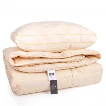 Набор MirSon №9563 Gold camel Одеяло всесезонное Полуторное 140х205 Wool + Подушка 50х70 (2200010806168)