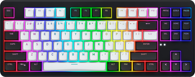 Клавіатура бездротова Hator Rockfall 3 Mecha TKL Orange Wireless/Bluetooth/USB US layout Black (HTK850)