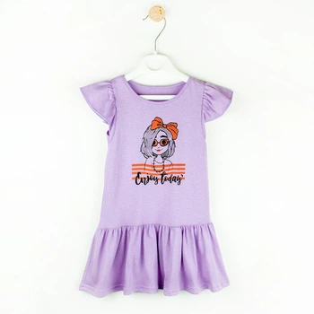 Платье для девочки Dexter`s enjoy today с коротким рукавом 122 см сиреневый
