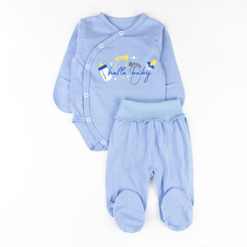 Комплект 2-х предметний для новонародженого Hello Baby 62 см Блакитний