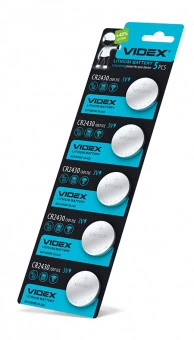 Батарейка литиевая VIDEX CR2430 3V 5011LC Lithium Battery 5шт
