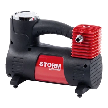 Автокомпресор однопоршневий від прикурювача STORM 20500 для шин R13-R16 Max Power 10Атм 40л/хв 170Вт