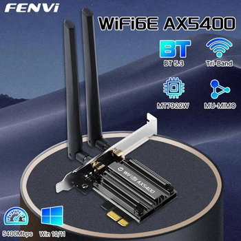 Сетевая карта Fenvi AX5400 трехдиапазонный PCI-E Wi-Fi 6E + BT 5.3 5378 Mbps (MT7922)