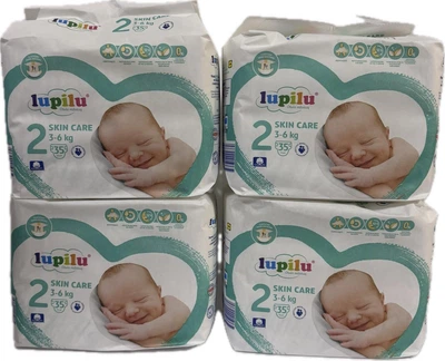 Підгузки 2 розміру Lupilu Scin Care mini 3-6 кг BOX 140 шт