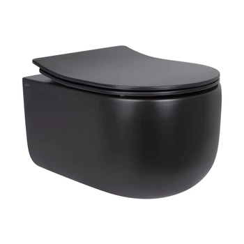Унитаз подвесной Qtap Taurus безободковый с сиденьем Soft-close QT2433084EUQMB