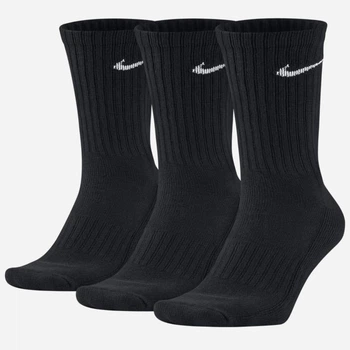 Набор мужских носков высоких хлопковых Nike U Nk V Cush Crew Value SX4508-001 38-42 (M) 3 пары Черный (685068091391)