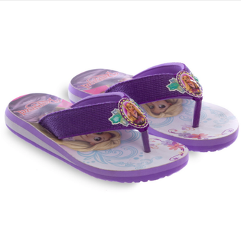 Дитячі в'єтнамки для дівчинки Рапунцель Kito Tangled 4604-1 розмір 34 White-Purple