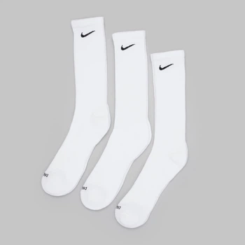 Набір жіночих шкарпеток високих бавовняних Nike U Nk Everyday Plus Cush Crew SX6888-100 38-42 3 пари Білий (888408258052)