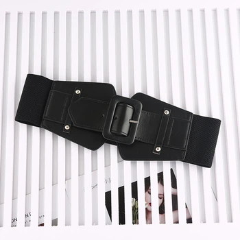Широкий пояс ремінь ремінець поясок Honey Fashion Accessories One Size чорний (16-35)