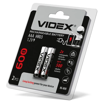 Акумулятори Videx HR03 / AAA 600mAh double blister цена за 2шт