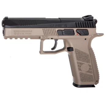 Пістолет пневматичний ASG CZ P-09 Pellet DT-FDE Blowback (4,5mm), tan/чорний