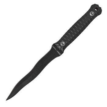 Ніж фіксований Blade Brothers Knives Фламберг (довжина: 250мм, лезо: 140мм, чорне), чорний