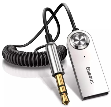 Bluetooth-ресивер Baseus BA01 Wireless adapter cable USB AUX серебристый