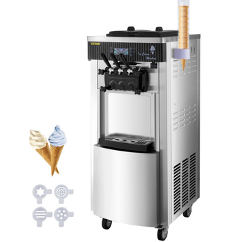 Фризер для морозива Vevor 2200W / 20-28 літрів/годину / 3 смаки (YKF-8228H)