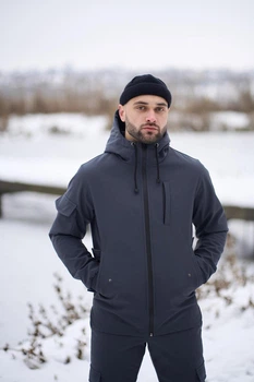 Куртка мужская Softshell Intruder с капюшоном 5XL серый (1590399975)