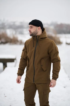 Куртка мужская Softshell Intruder с капюшоном XXXL койот (1590399975)
