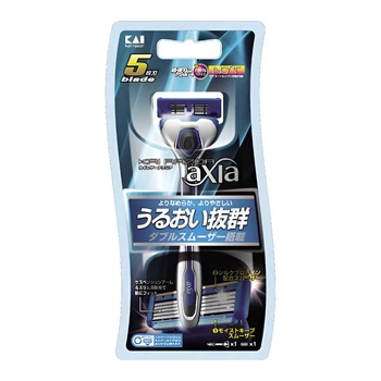 Бритва безопасная мужская 5 лезвий KAI-5 Razor Axia + держатель Kai razor 4901331000607
