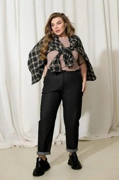 Джинси жіночі фасону slouchy ELFBERG 52342 52-54 Чорні