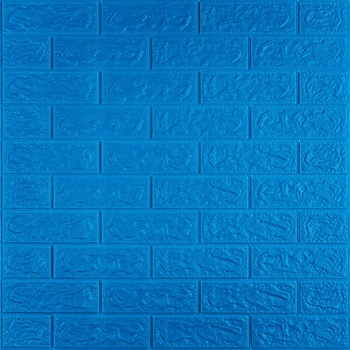 3D панель самоклеюча Sticker Wall 700х770х5мм цегла Синій (003-5) SW-00000154