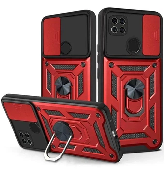 Протиударний чохол Armor Ring + захиcт камери для Xiaomi Redmi 9c case Simon червоний