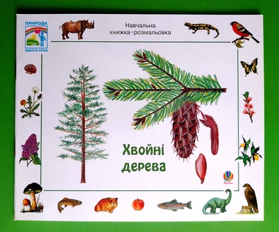 Хвойні дерева Навчальна книжка-розмальовка Ервін Айгнер Богдан