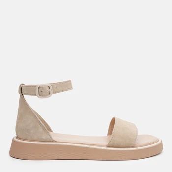 Жіночі сандалії замшеві PARADIZE SHOES SAN-3900 40 26.3 см Бежеві (ROZ6501012868)