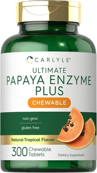 Добавка преміум-класу з ферментами папайї Carlyle Papaya Enzyme Chewable Tablets 300 таблеток