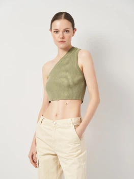 Футболка жіноча Zara 3433/125 L Хакі (03433012506043)