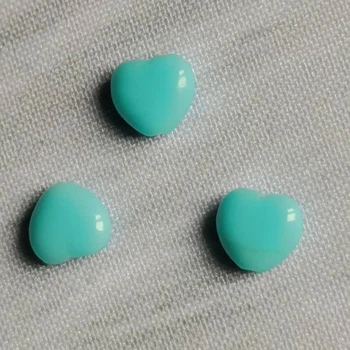 Скляні намистини Бірюзове серце Only, 8 мм, 3 шт (Н-59)