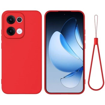 Силиконовый (TPU) чехол Deexe Silicone Case для OPPO Reno 13 5G - Red