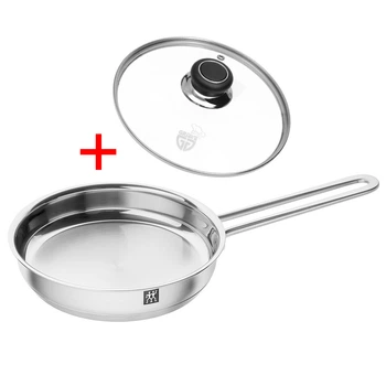 Сковорода Zwilling Pico 16 см нержавеющая сталь 18/10 без покрытия + Подарок Стеклянная крышка Gräwe Ø 16 см