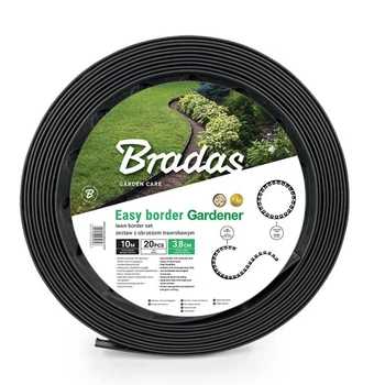 Бордюр газонный Bradas Easy Border 50ммх10м с комплектом кольев черный (OBEB5010SET)