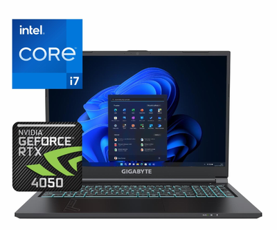 Ноутбук (2024) для гейминга Gigabyte G6 MF i7-13620H/ 16GB / 1TB/ RTX4050 / 16" 165Hz
