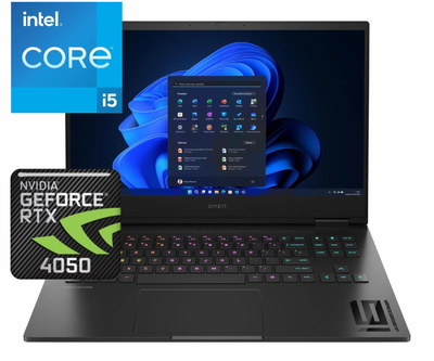Ноутбук (2024) для геймінгу HP Omen 16 i5-13420H/ 16GB / 512GB/ Win11x Licensed/ RTX4050 / 16.1" 144Hz