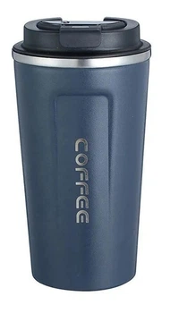 Металлическая термокружка Coffe Tumbler 500 мл - синяя