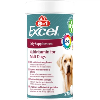 Мультивітаміни для дорослих собак 8in1 Excel "Multi Vitamin Adult" 70 шт/уп