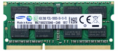 Оперативная память Samsung SODIMM DDR3L 4Gb 2Rx8 1333Mhz PC3L-10600S-09-10-F3 M471B5237DH0-CH9