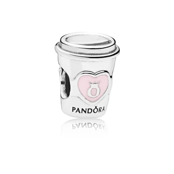 Срібна намистина Пандора "Кава з собою" Pandora Moments