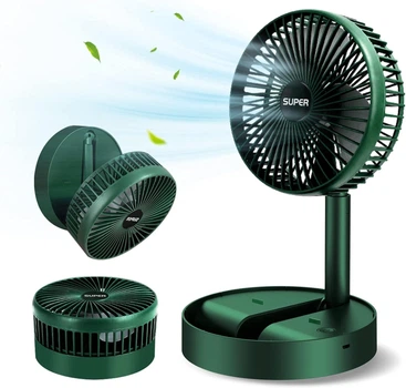 Вентилятор настольный- напольный на аккумуляторе + USB Folding Storage Fan с телескопической ножкой до 36 см