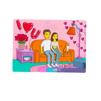 Пазл Ponty Shop з вашим фото "Сімпсони LOVE" А3, 300 елементів (Напис Love)