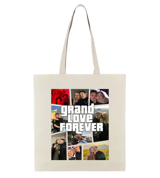 Шопер Ponty Shop з вашим фото "Grand Love" - Бежевий