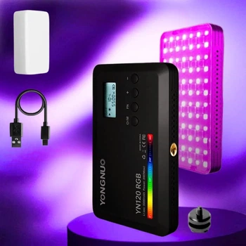 Аккумуляторный видеосвет накамерный YONGNUO YN120RGB светодиодная цветная мини лампа для фото и видеосъёмок